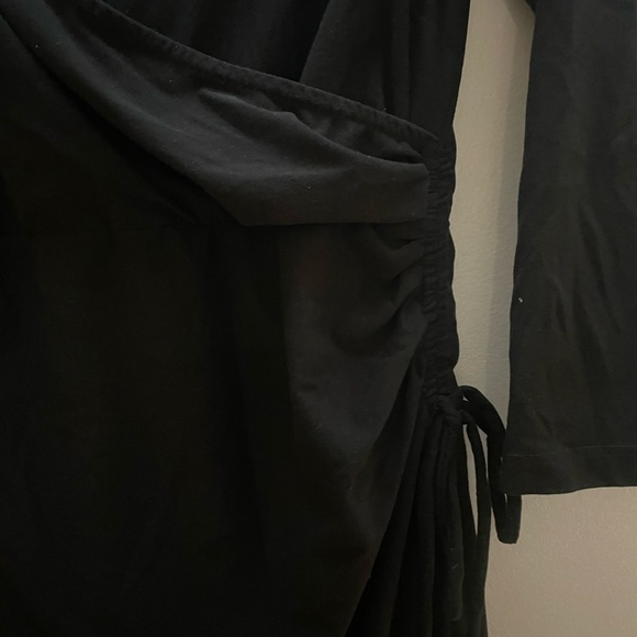 Bianca Nygard Black faux wrap dress with adjustable tie - Picture 3 of 5